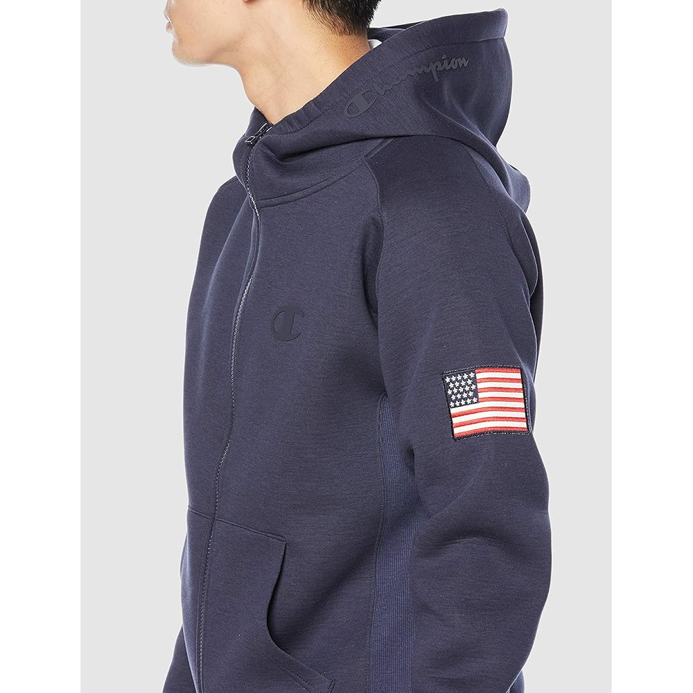 [Champion] Hoodie, Breathable, Stretch, One Point Logo, Zip Hoodie, Golf, Men's C3-TG102