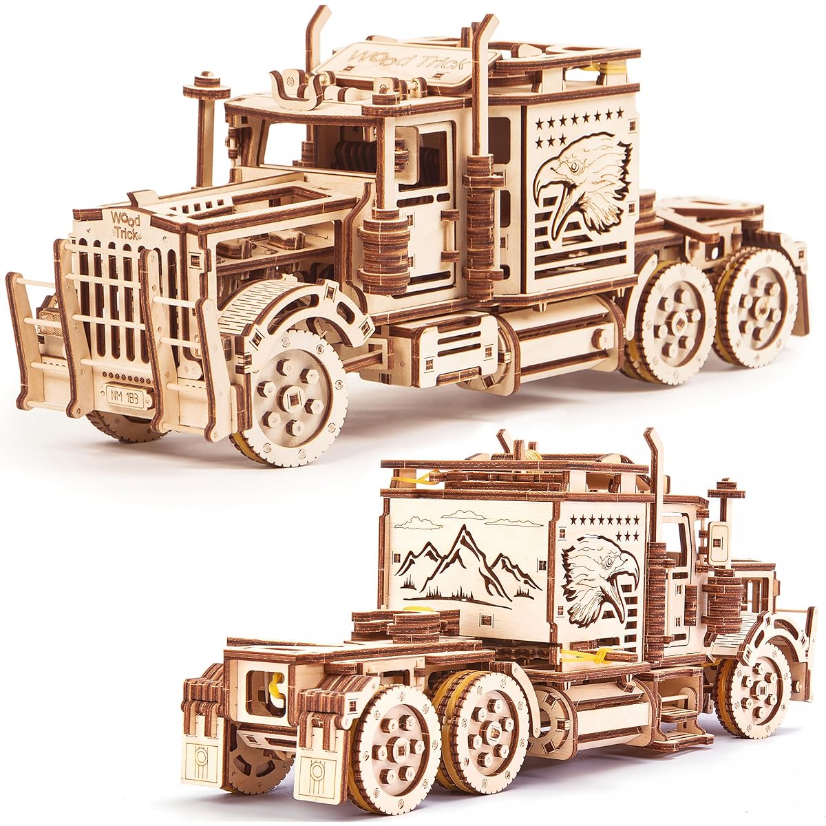 Woodtrick Big Rig/Large Truck Wooden 3D Puzzle