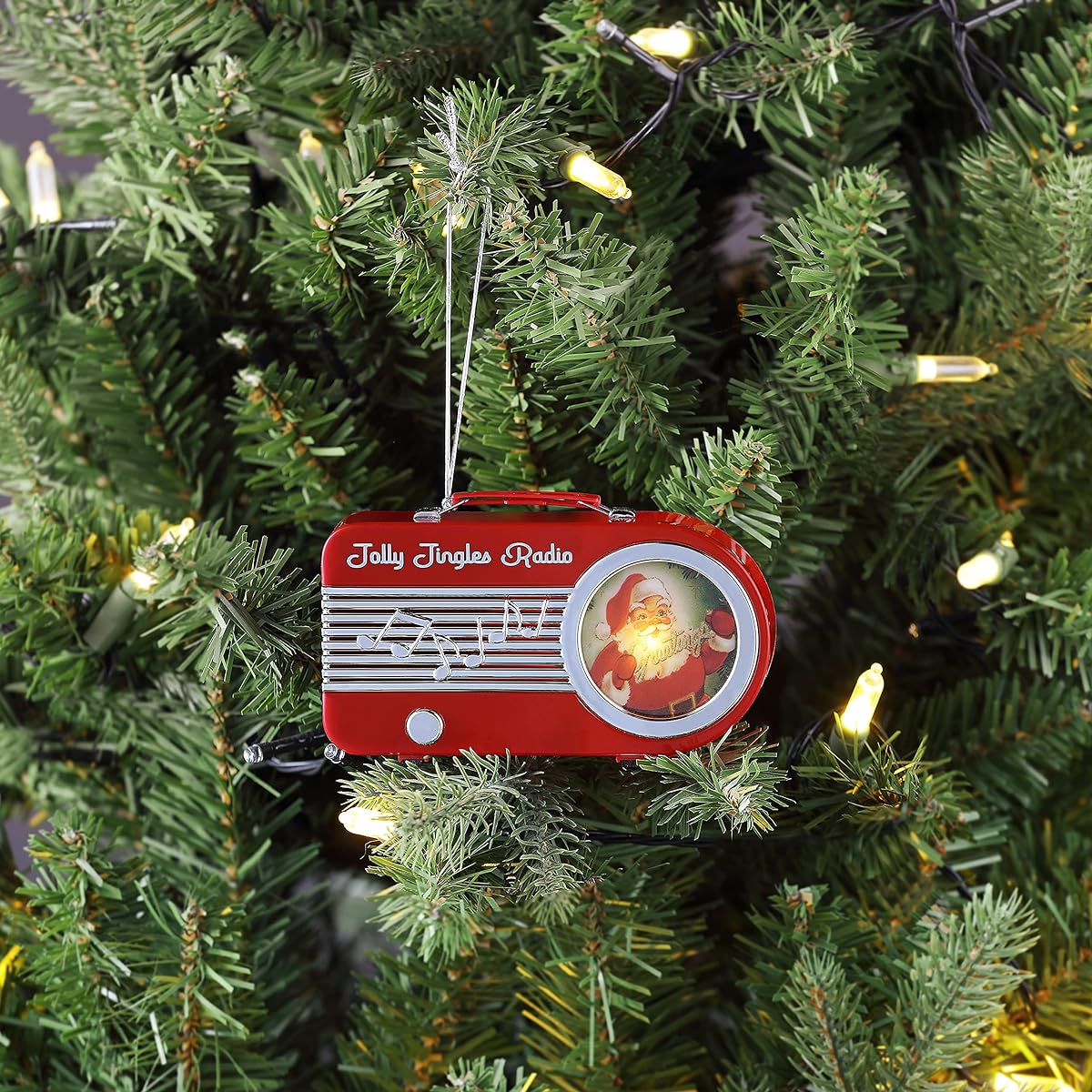 Mr. Christmas Mini Radio Ornament Red Christmas Decoration