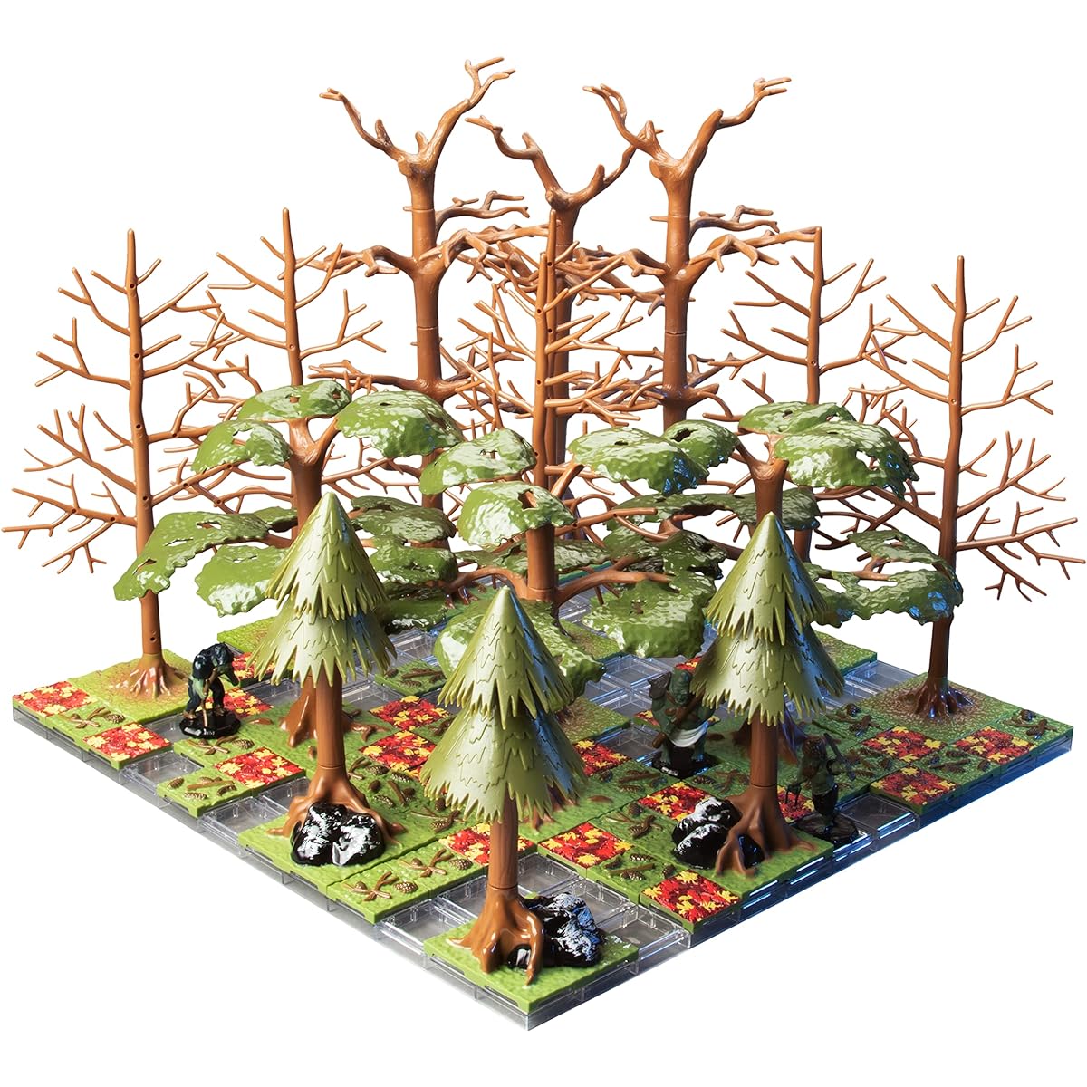 Monster Adventure Terrain Painted Forest Tree Set - 91 Piece Fully Modular Stackable 3D Tabletop World Builder - Can be used alone or with other sets Compatible with DND Dungeons, Dragons, Pathfinder and all RPG Games