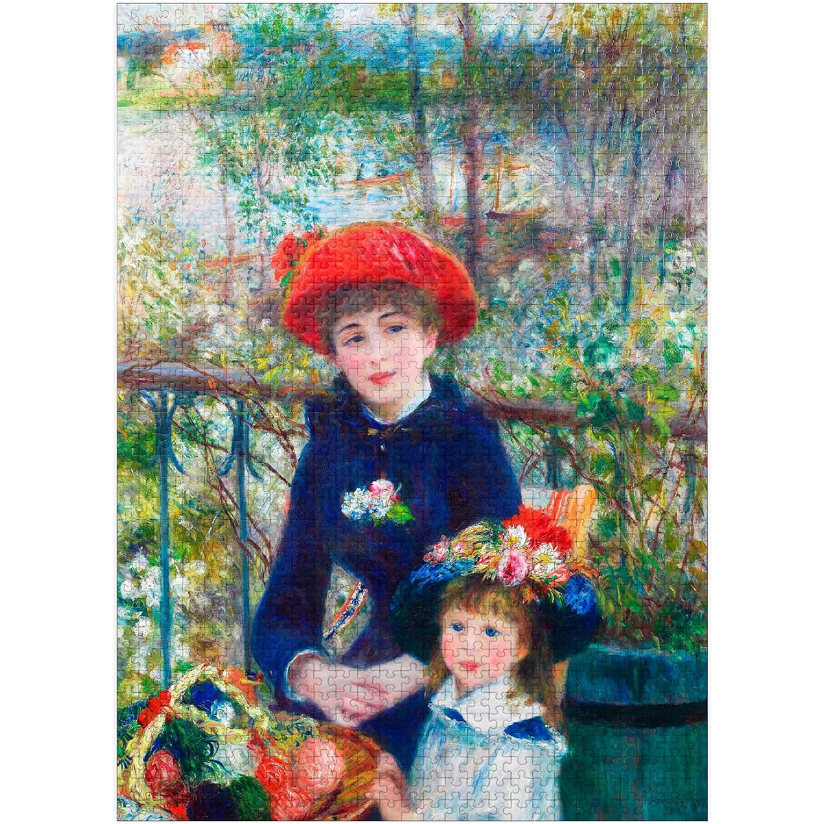 MyPuzzle Two Sisters on a Terrace by Pierre-Auguste Renoir, 1881 - Premium 1000 Piece Jigsaw Puzzle for Adults