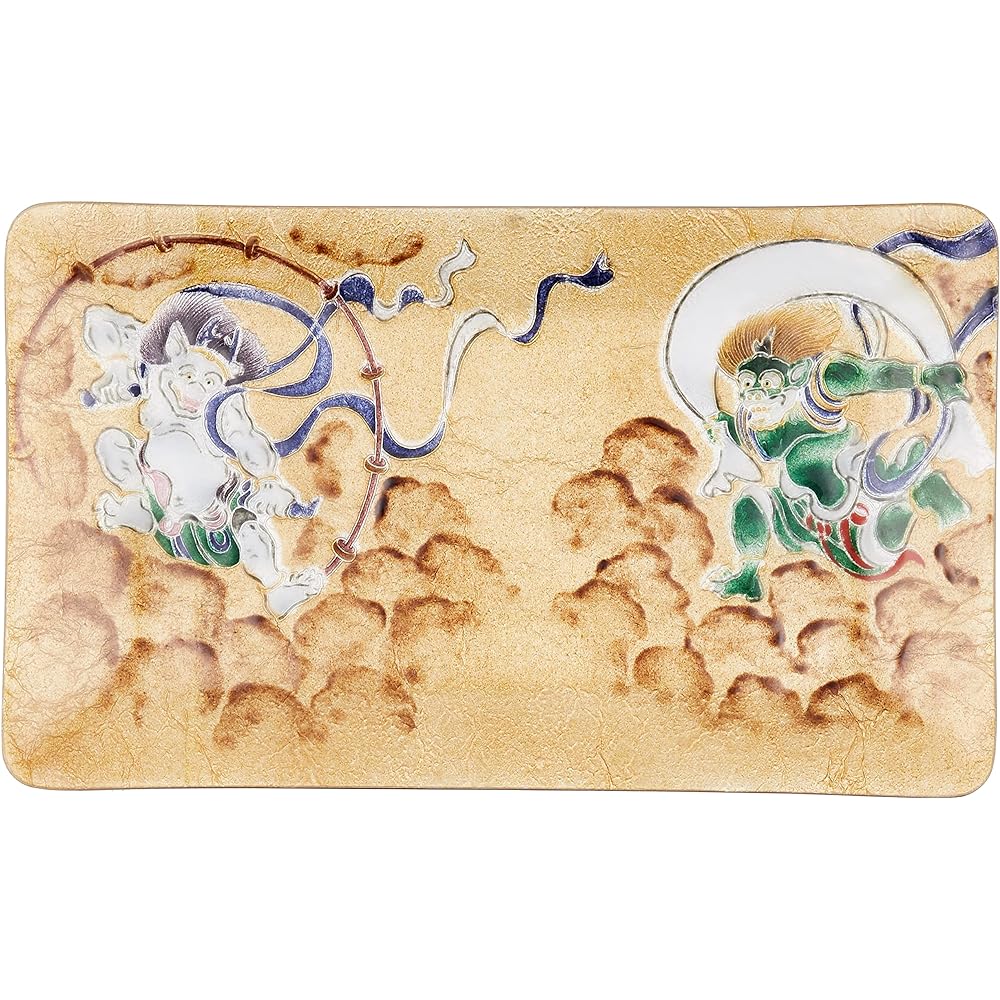 Saikosha Cloisonné 06 Fujin Raijin Decorative Plate 004-18