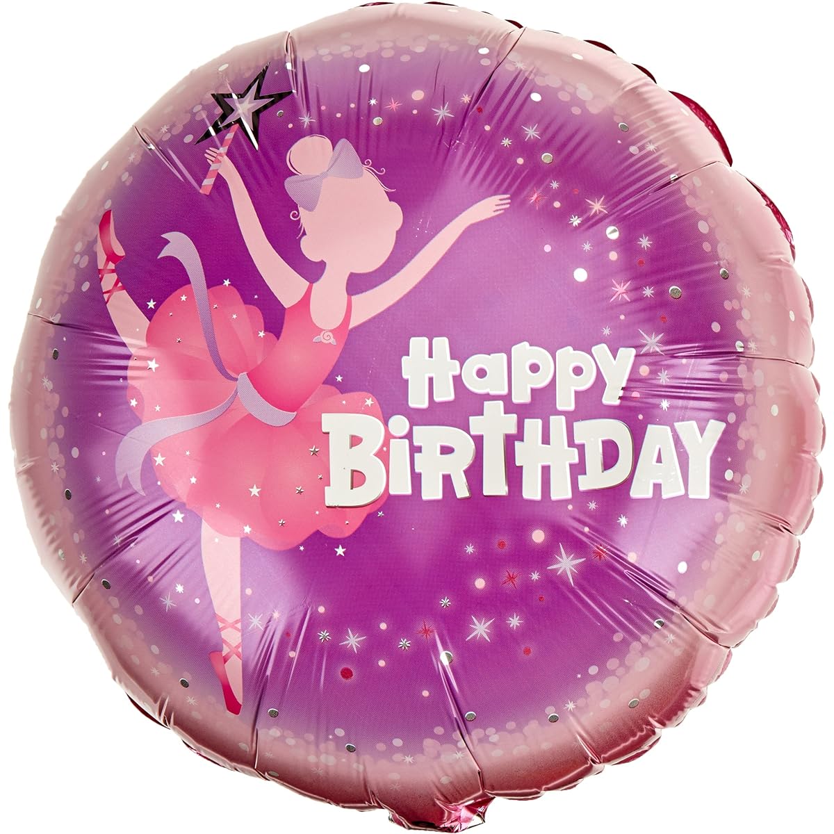 Birthday Ballerina, 18 inch Round Balloon - Foil