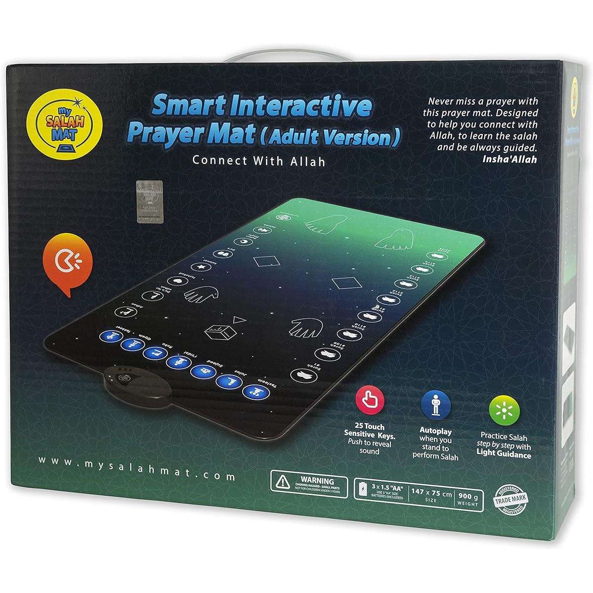 My Salah Mat - Adult & Religious Islamic Educational Interactive Prayer Mat
