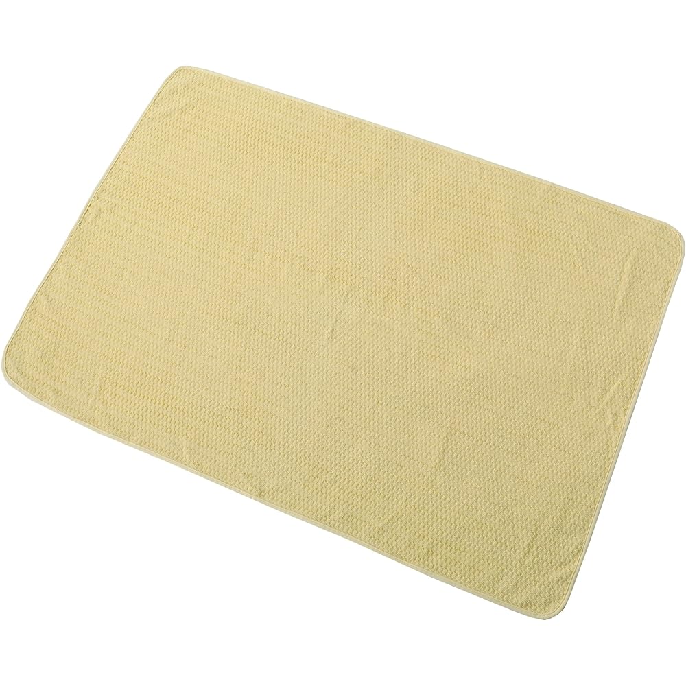 nishikawa [Nishikawa] Throw 140X100cm Washable Reversible Smooth Gauze Uneven Pile Smooth Made in Japan Yellow FQ78503000Y