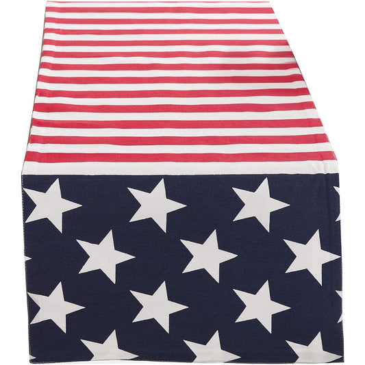 (41cm x 180cm) - Fennco Styles American Flag Star Spangled Table Runner