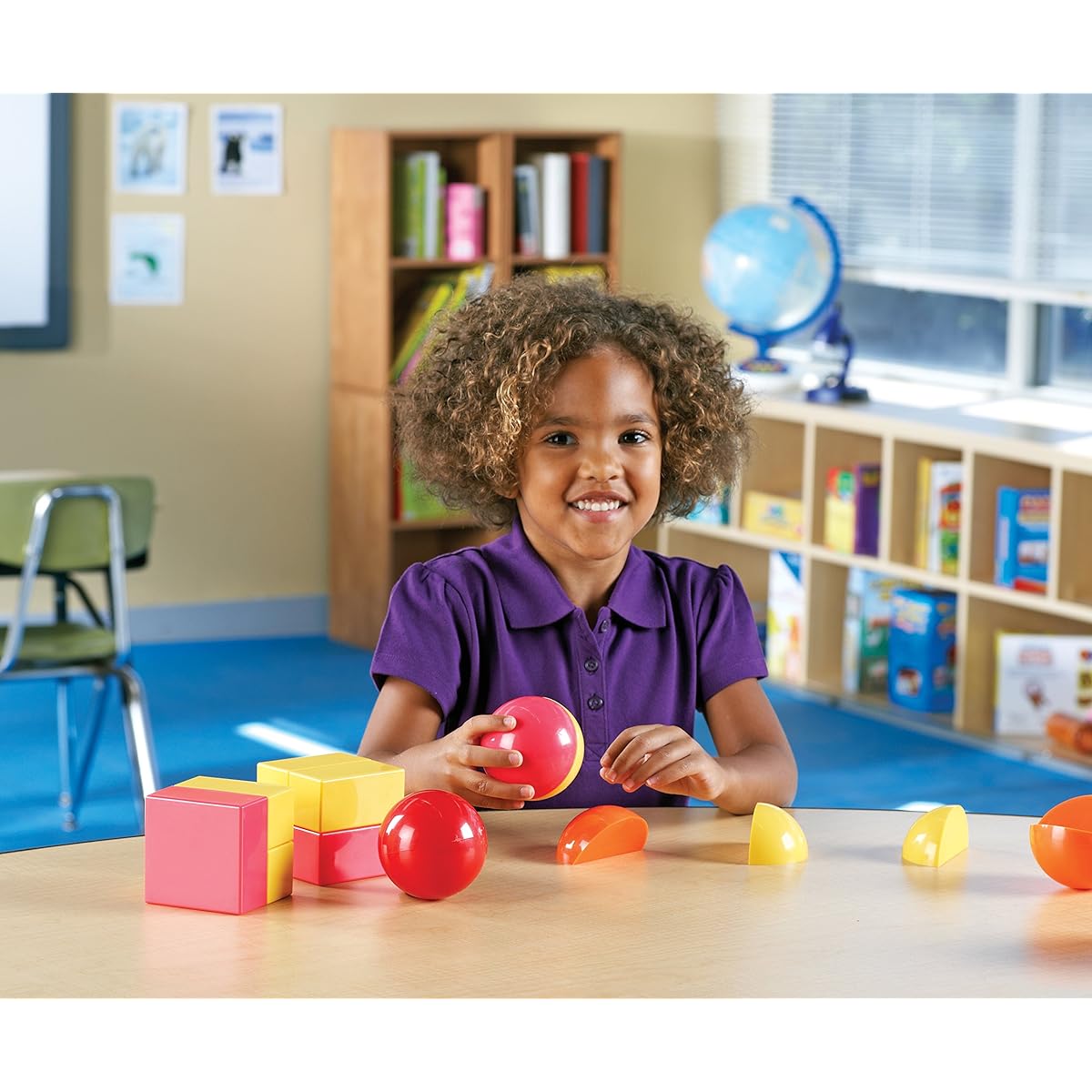 Learning Resources Math Teaching Materials Magnetic 3D Shapes Fractions LER1911 Genuine Product