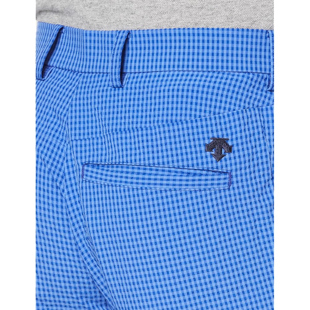 SRIXON RGMVJD06 Men's Pants, Sweat Absorbent, Quick Drying, Stretch, Air Through, Soccer Gingham, Quarter Length, Cool, Summer, Golf