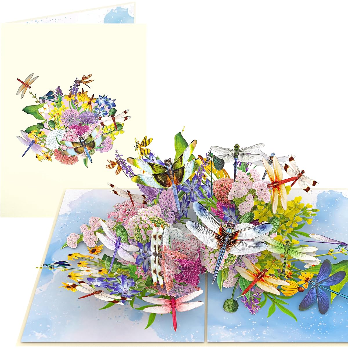 PopLife Dragonfly 3D Pop-up Card - Mother's Day Valentine's Day Birthday Thank You Get Well Anniversary - Friends Sister Wife Grandma Daughter Girlfriend