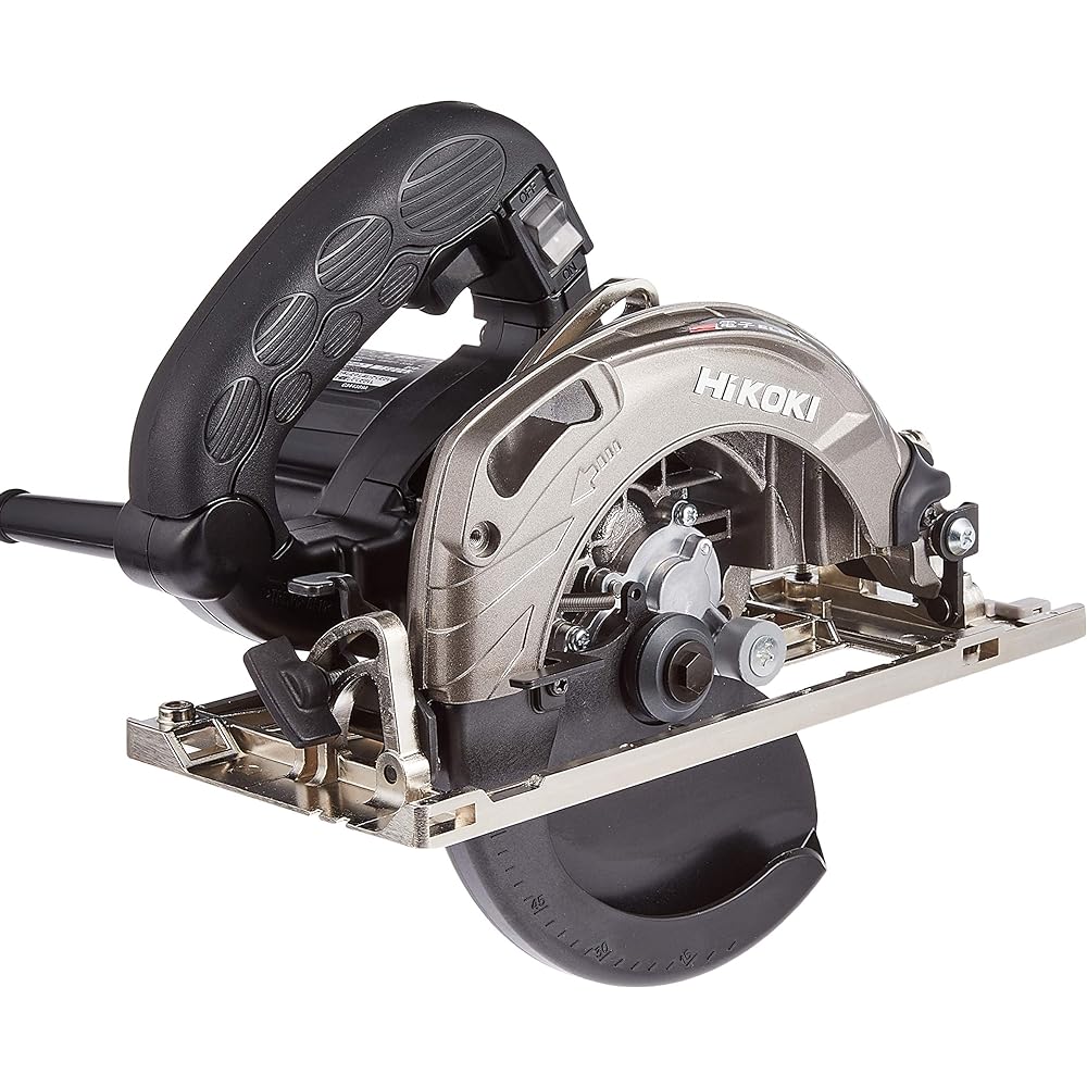 HiKOKI Deep Cutting Electronic Circular Saw, Saw Blade Diameter 165mm, Reverse 5° Bevel Cutting Mechanism, Depth of Cut Adjustment Mechanism, LED Light Included, Black, Saw Blade Sold Separately C6MVYA2(NB)
