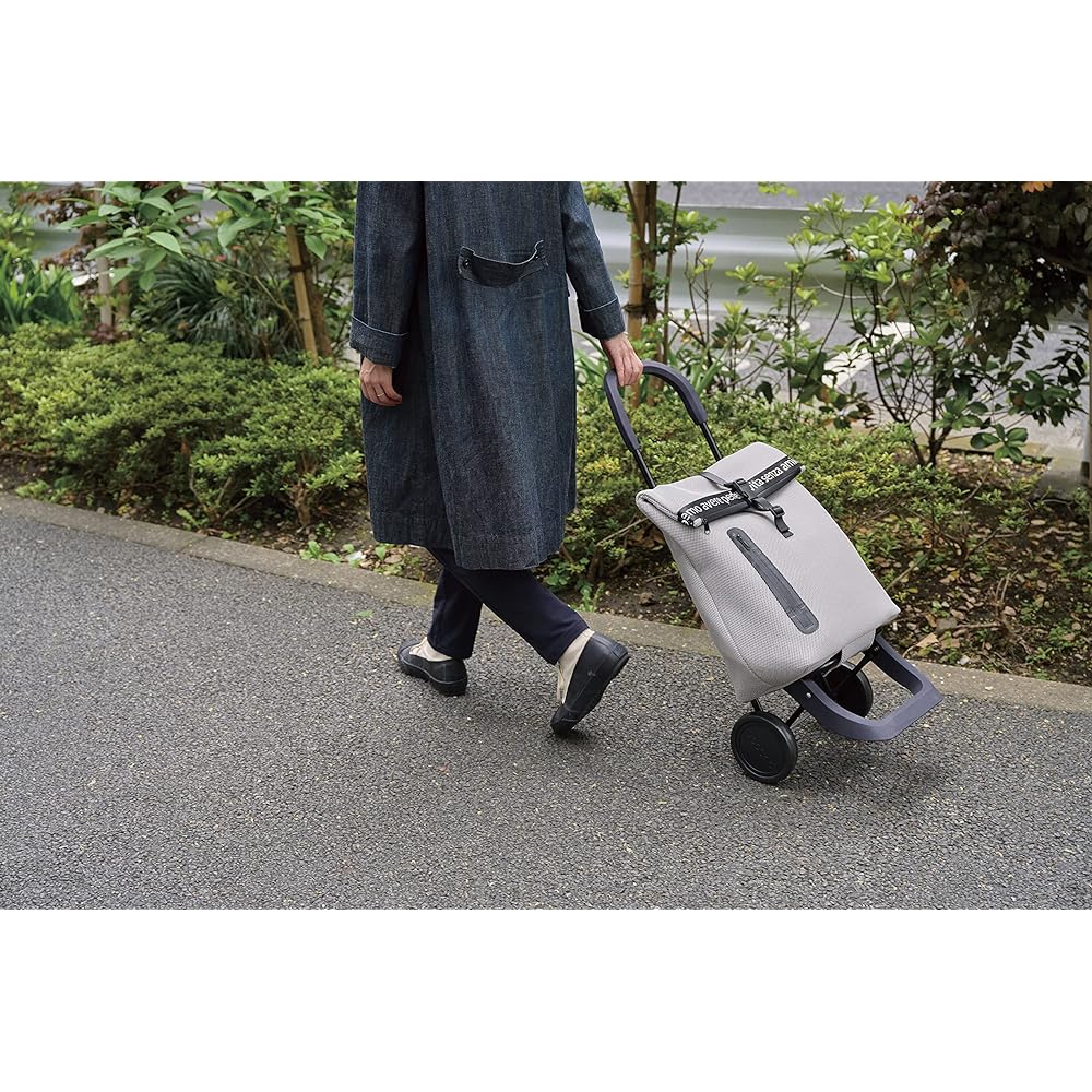 Rep Cocoro Shopping Cart Lorry Cart Set Gray with Chair Luggage Hook Foldable Pocket Storage Cold Insulation Eco Bag Shopping Stylish Cute Simple Convenient Compact Large Capacity Lightweight Camping Sports Day Cherry Blossom Viewing 526705