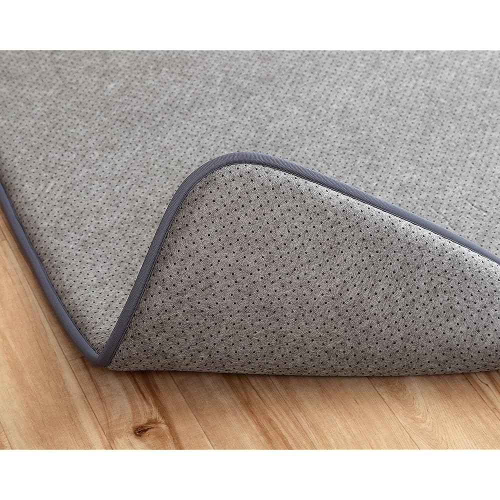 Ikehiko Corporation Rug Mat Carpet Underlay Nice Gray Square Approx. 180 x 180 cm Thickness 35 mm Compatible with hot carpets Soundproofing Not easy to set Cushion Anti-slip treatment Volume #1293140014902
