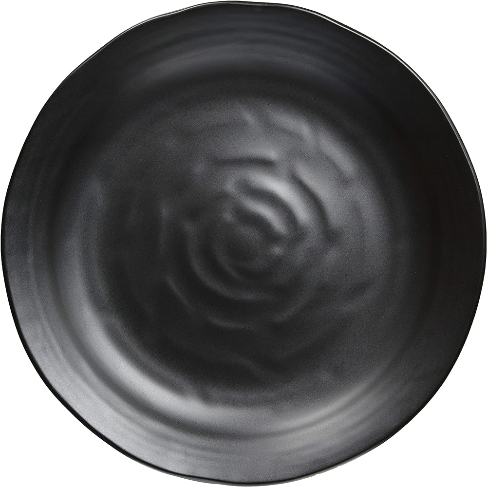 Set of 10 Round Plate Large Black Matte 8.0 Plate [270 x 35mm] Japanese Tableware for Restaurants, Inns, Restaurants, Commercial Use