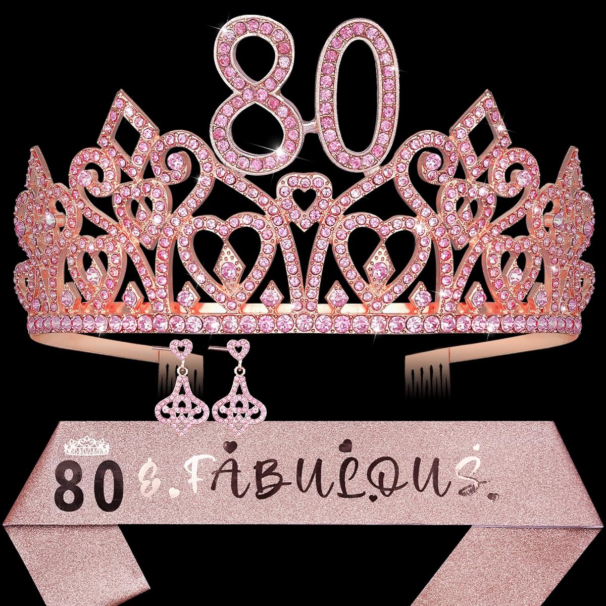 80th Birthday Gifts for Women 80th & Lovely Sash 80th Birthday Tiara 80th Birthday Sash 80th Birthday Crown 80th Birthday Favors 80th Birthday Decorations 80th Birthday birthday gifts for women