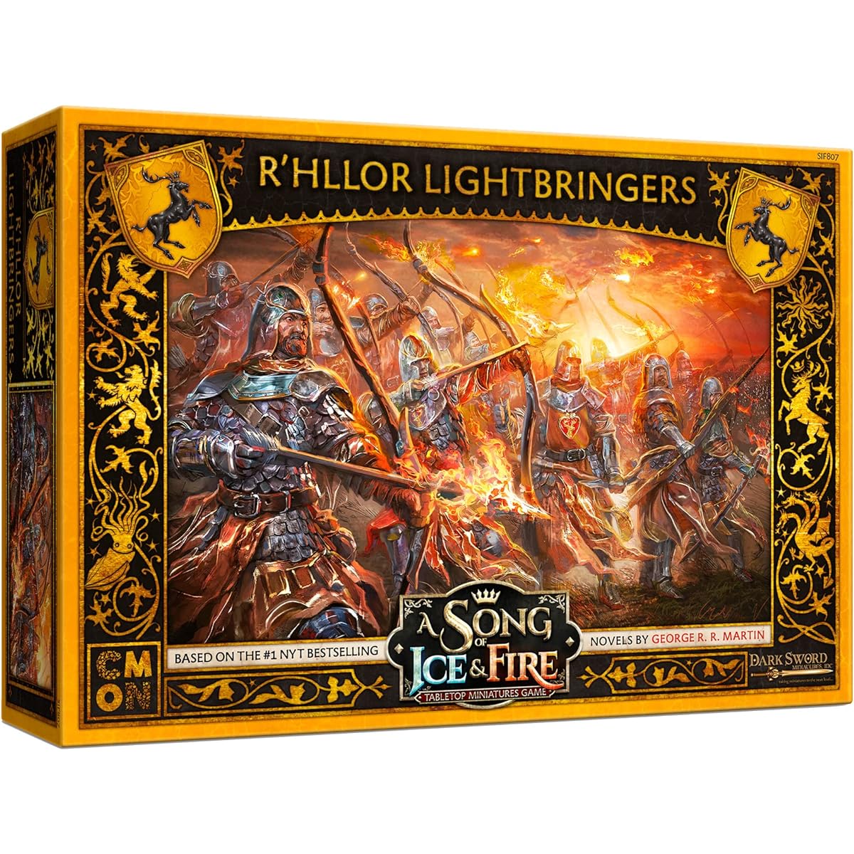 CMON A Song of Ice and Fire Tabletop Miniatures R'hllor Lightbringers Unit Box - Warrior of the Lord of Light Strategy Game for Adults 14+ 2+ Players Playing Time 45-60 minutes