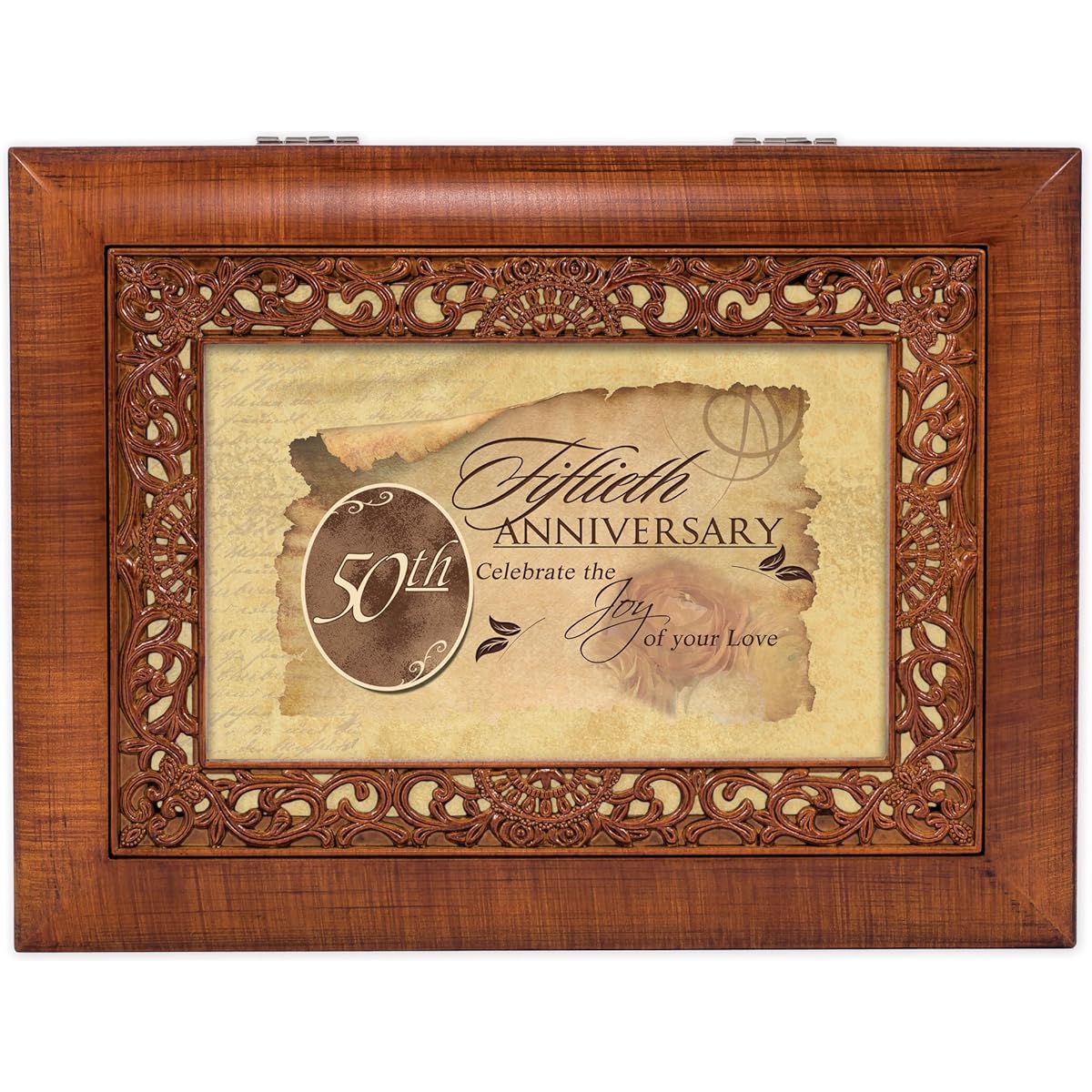 [Cottage Garden] Cottage Garden Music Box 50Th Anniversary Plays Light Up My Life With Ornate Woodgrain Finish OMB54 [Parallel Import]