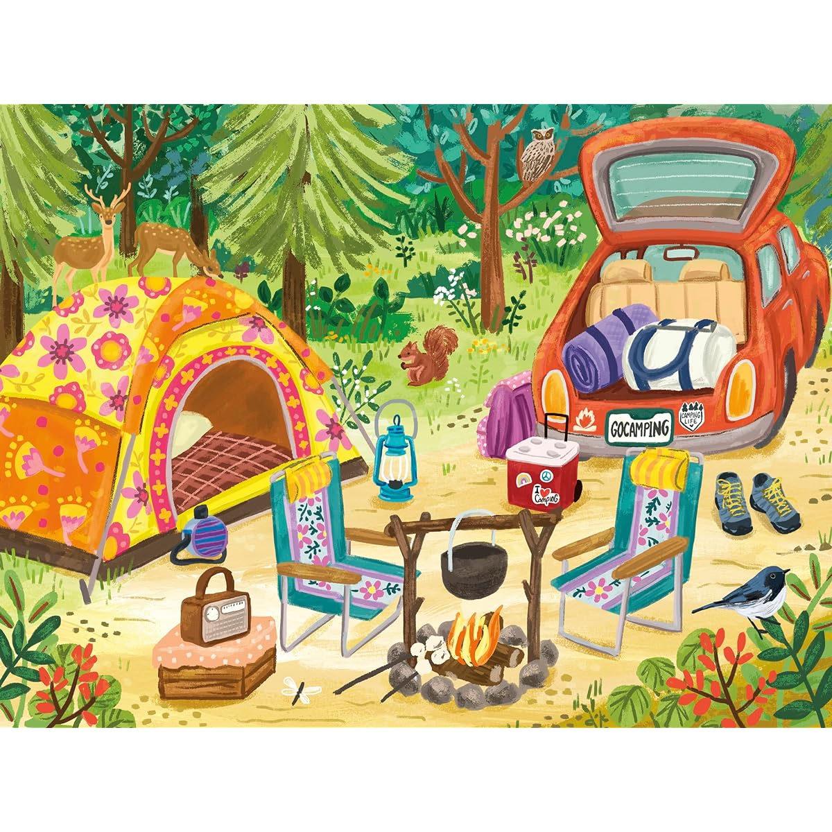 Ceaco - Olivia Gibbs - Go Camping! - 500 Piece Jigsaw Puzzle