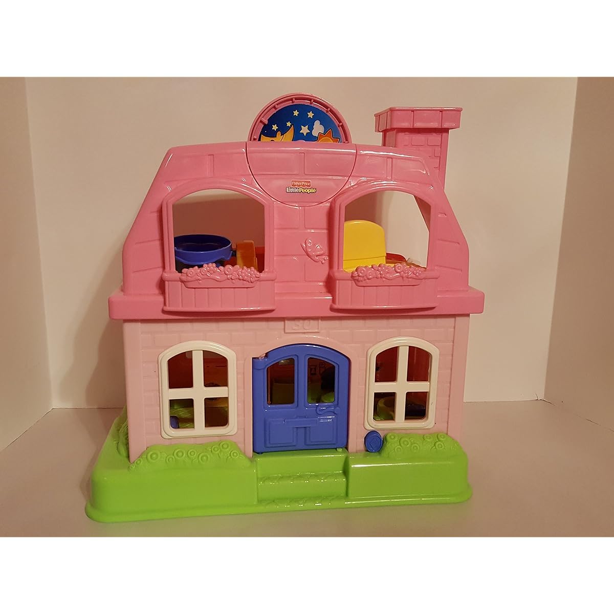 Fisher Price Little People Happy Sounds Home (PINK) w Sounds & 3 Figures - ToysRUs Exclusive (2009)