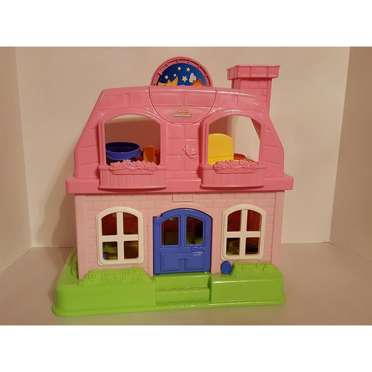 Fisher Price Little People Happy Sounds Home (PINK) w Sounds & 3 Figures - ToysRUs Exclusive (2009)