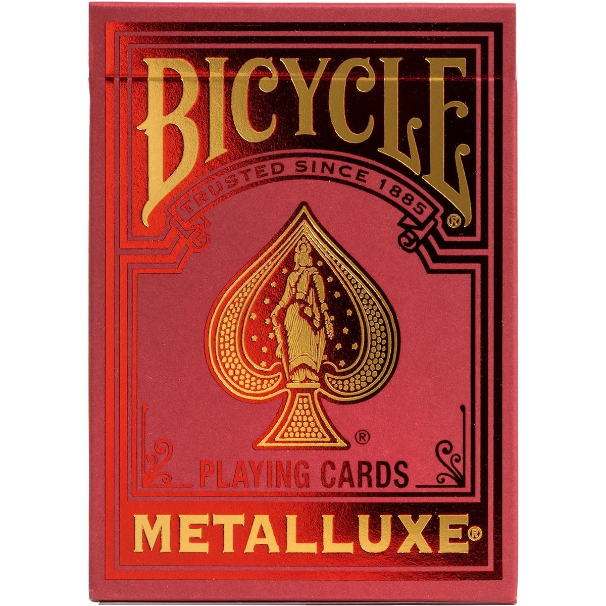 Bicycle Metalluxe Red Playing Cards - Premium Metal Foil Finish - Poker Size