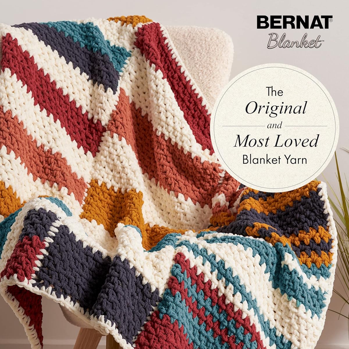 Bernat Blanket Tidepool Yarn - 2 Pack of 300g/10.5oz - Polyester - 6 Super Bulky - 220 Yards - Knitting/Crochet