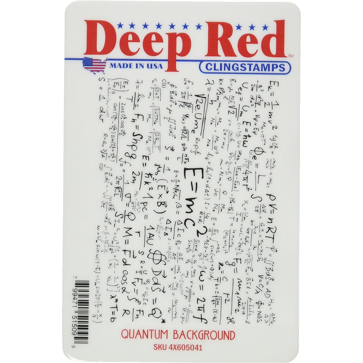 Deep Red Cling Stamp 4"X3"-Quantum Background (parallel input product)