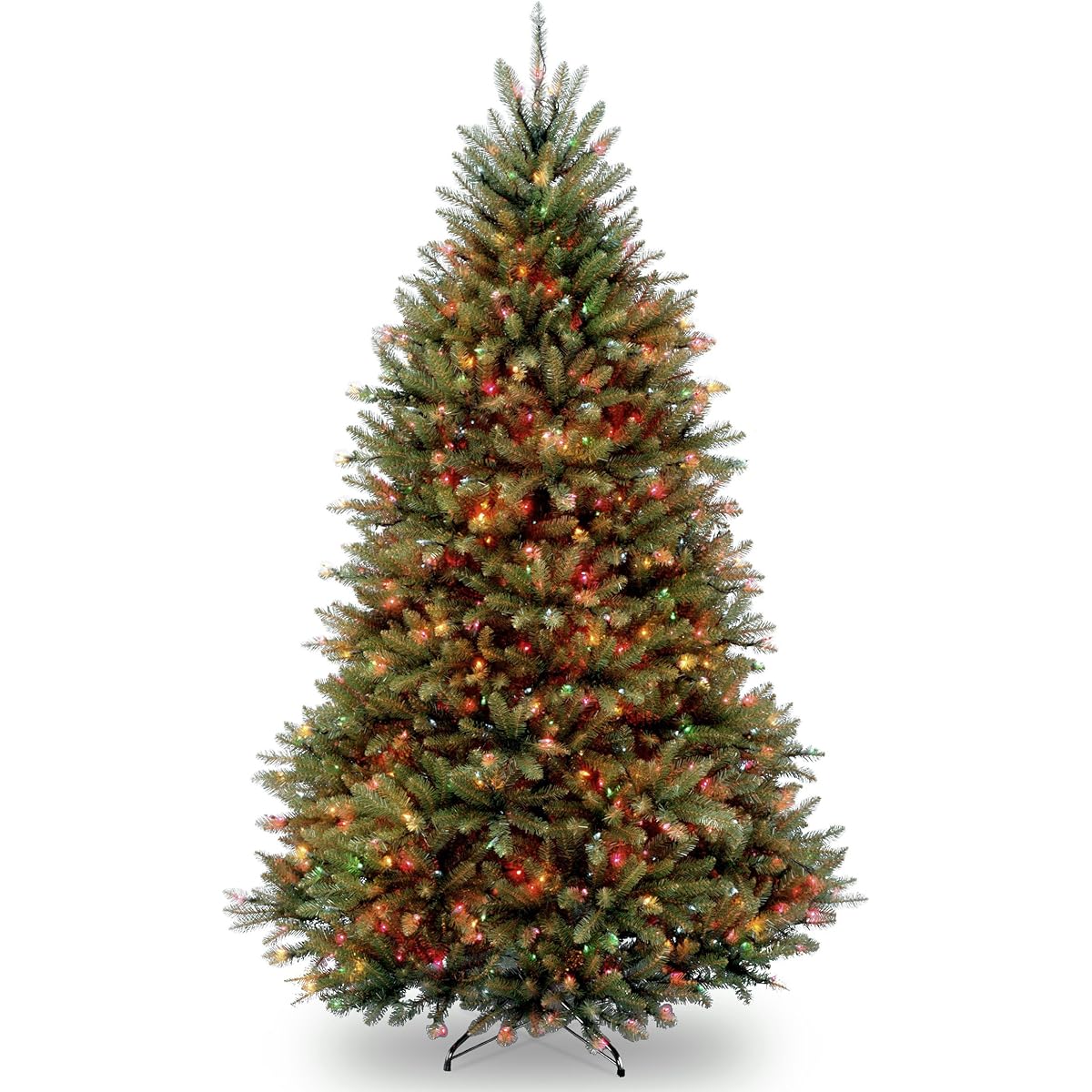 National Tree Company Lighted Artificial Christmas Tree, Multi-Colored Stand with Strings, 6.5 Feet, Multi-Colored Lights