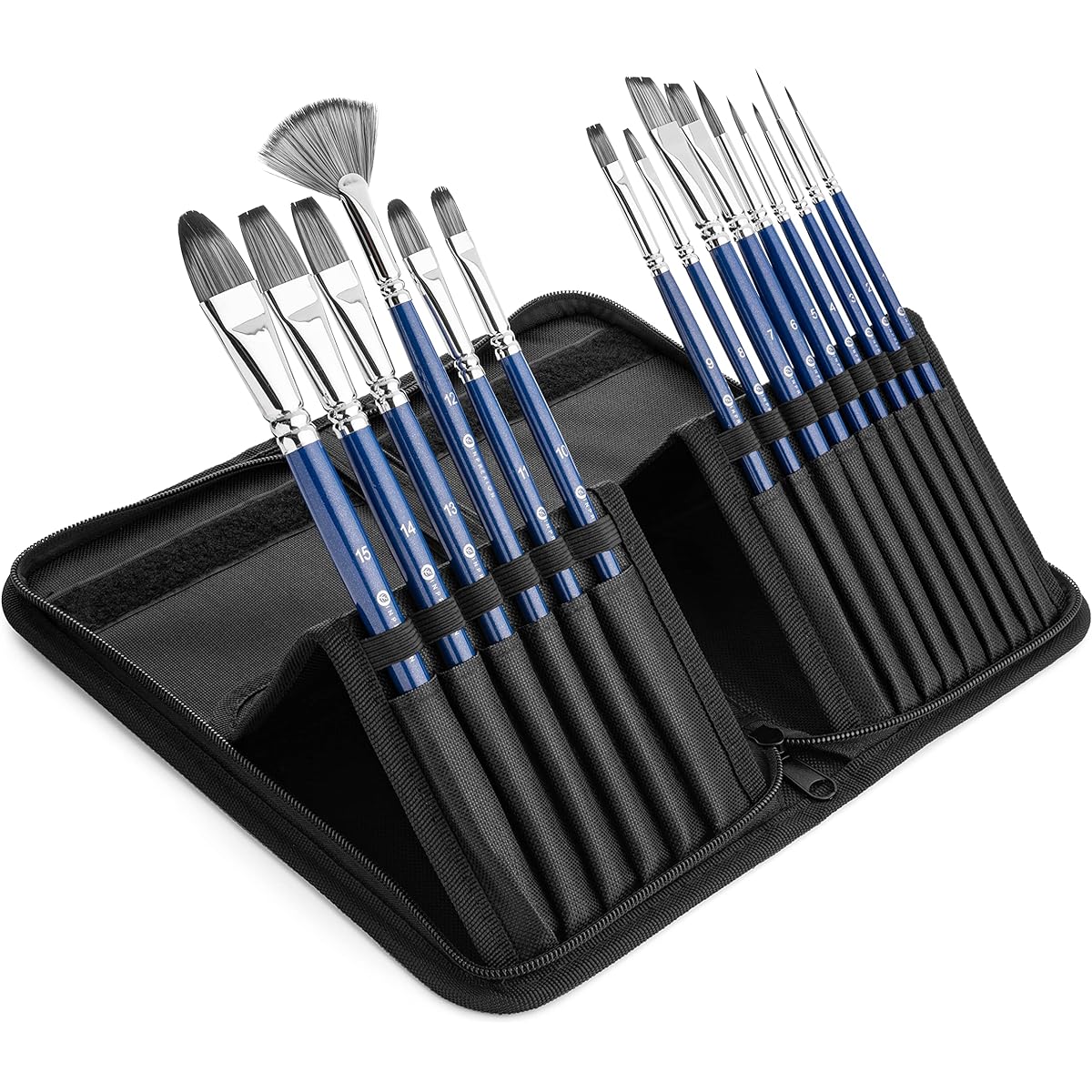 Professional Artist Paint Brush Acrylic Painting Watercolor Gouache Paint Brush Set Acrylic and Watercolor Brushes Deep Sea Blue