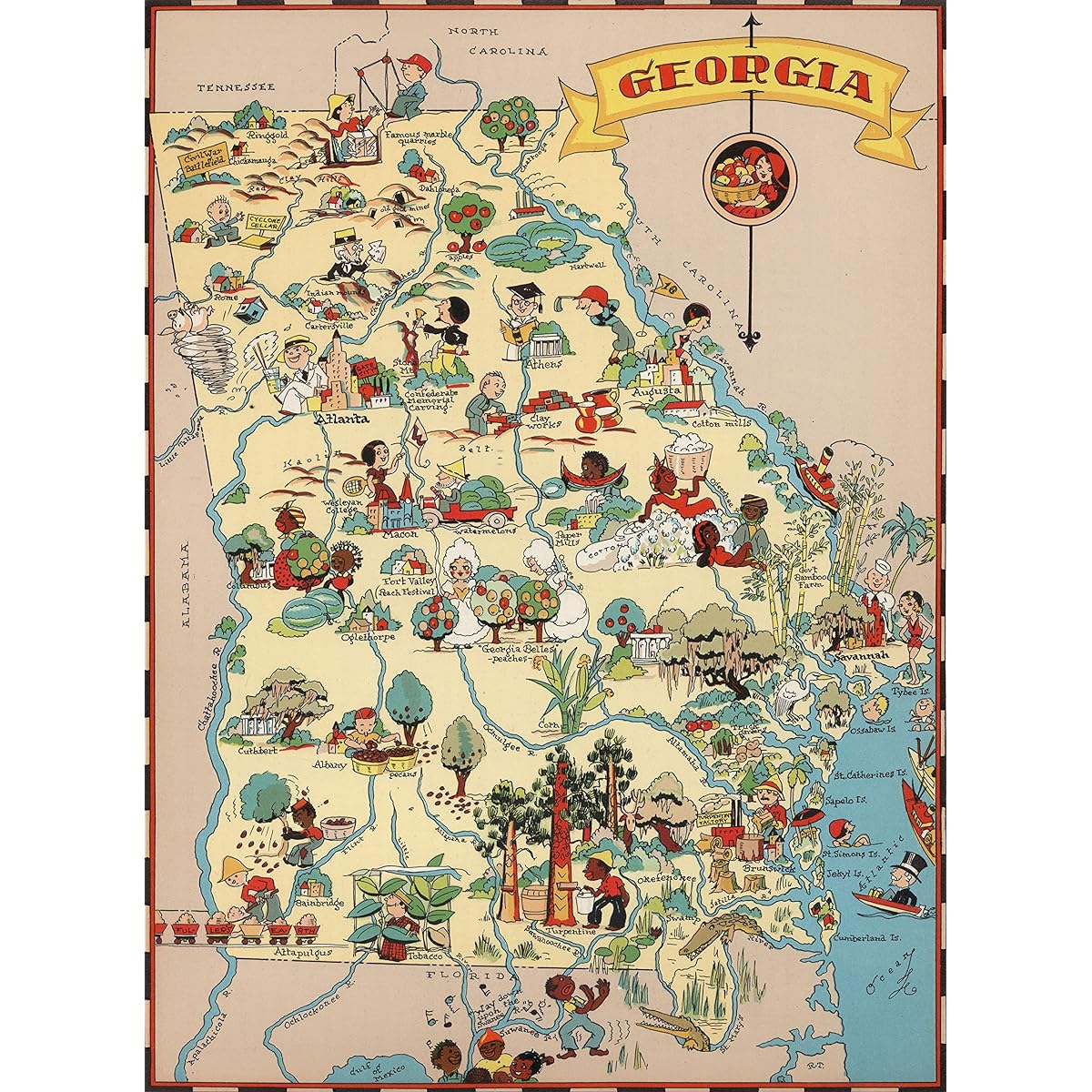 Georgia Wooden Map Jigsaw Puzzle Toy for Adults USA Map Decor Puzzle Game 500 Pieces