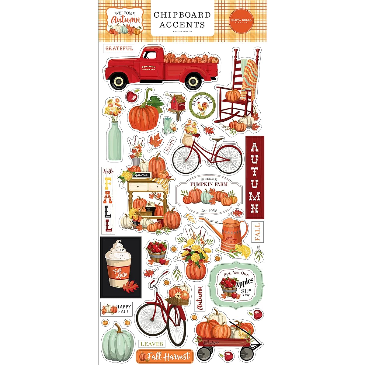 Welcome Autumn Chipboard 6"X13"-Accents -WA138021