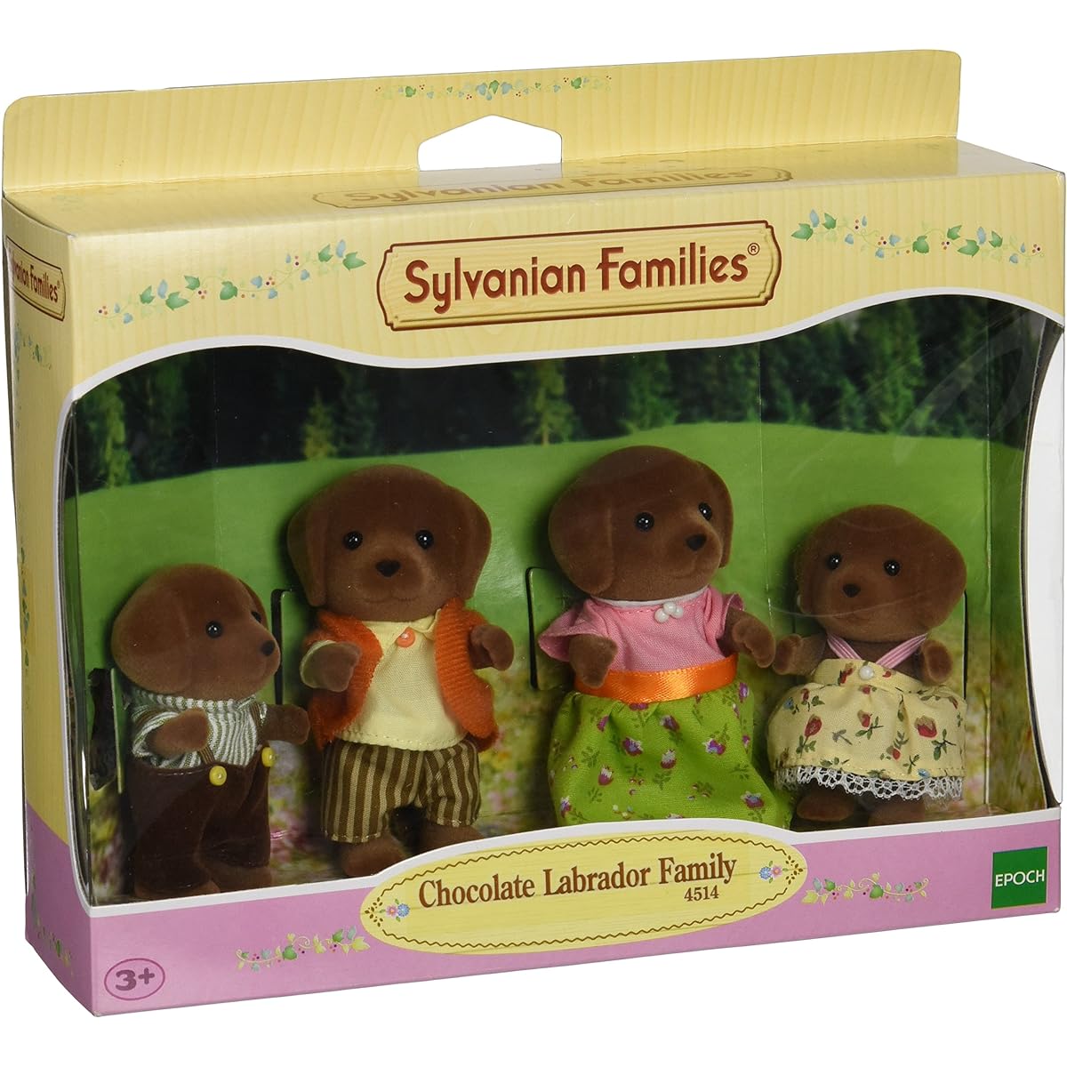 Sylvanian Families Chocolate Labrador Family UK Edition (Parallel Import)
