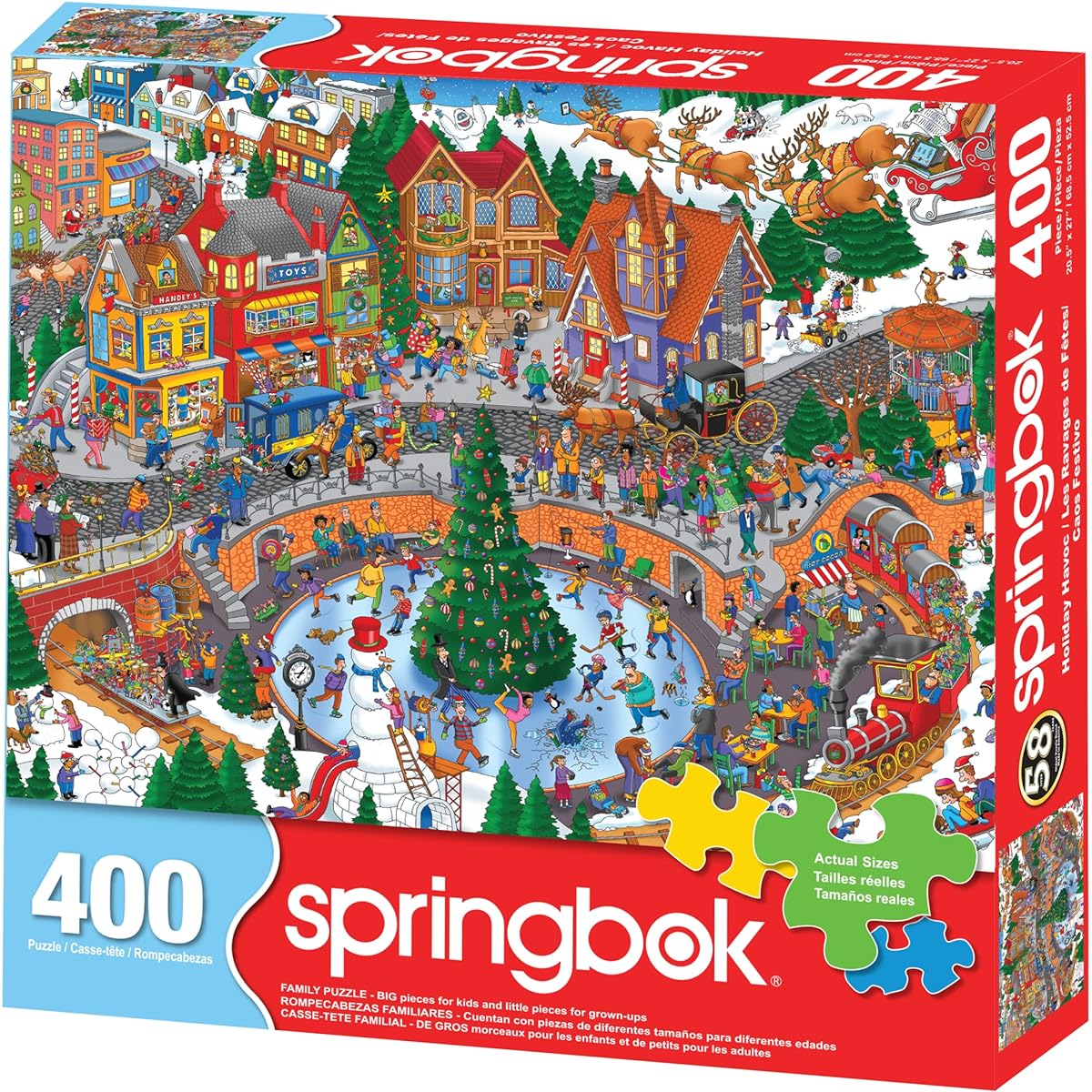 Springbok's 400 Piece Family Jigsaw Puzzle Holiday Havoc - Made in the USA