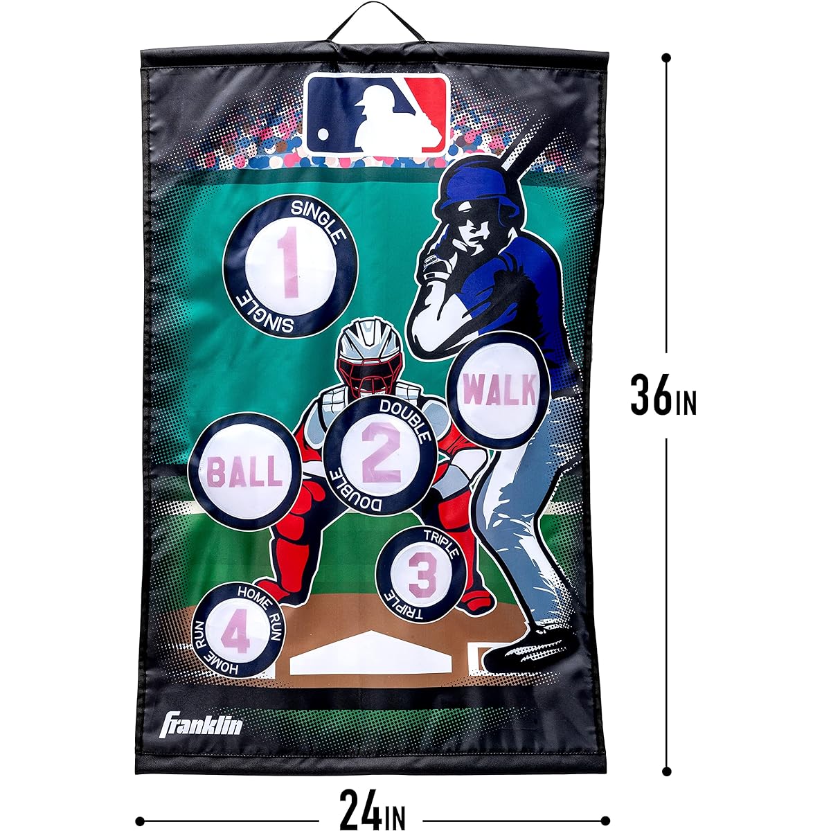 Franklin Sports MLB and NFL Target Toss Game - Kids Over the Door Mini Toss Game - Perfect Indoor Toy for Kids - 36" x 24"