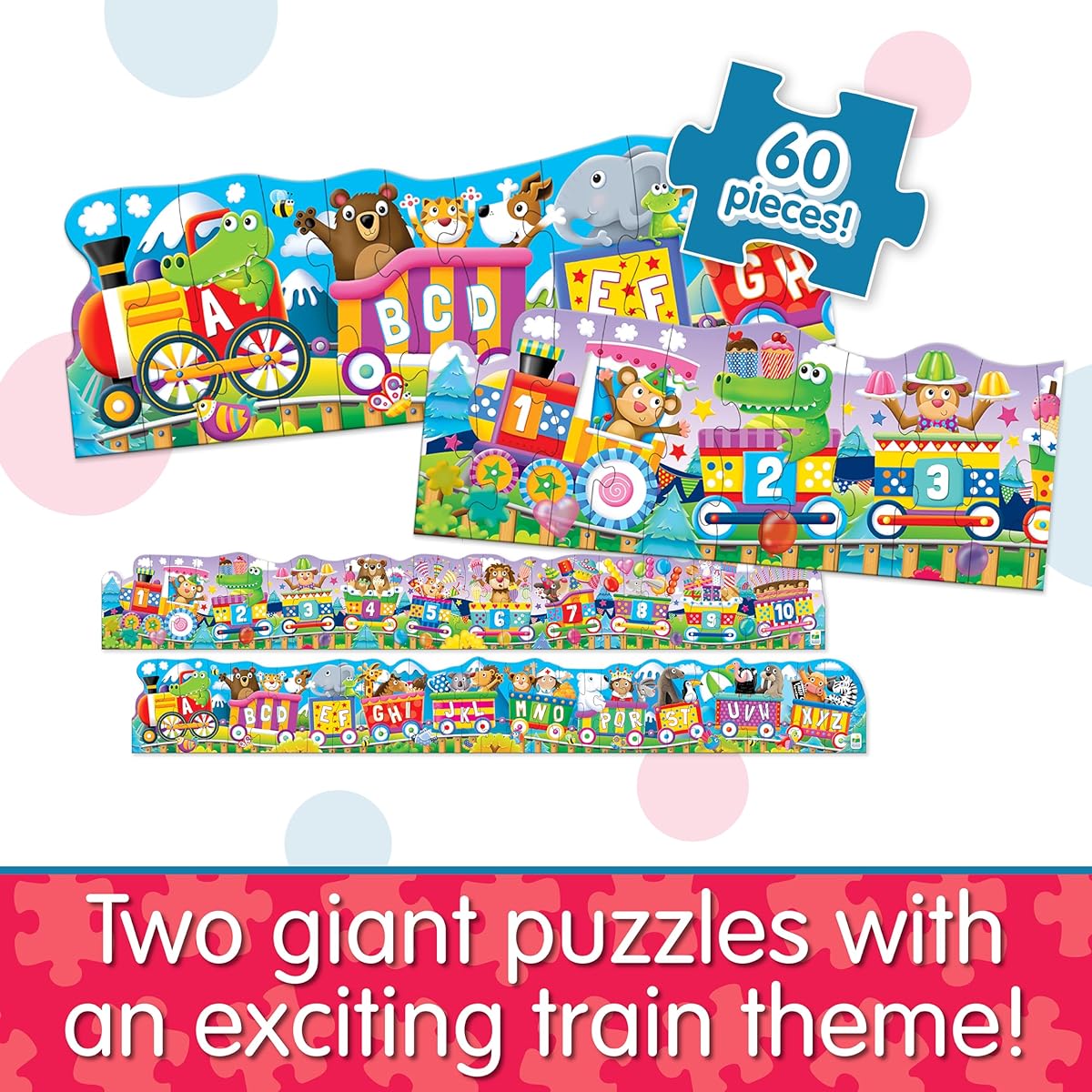 The Learning Journey Puzzle Doubles, Giant ABC & 123 Train Floor Puzzle
