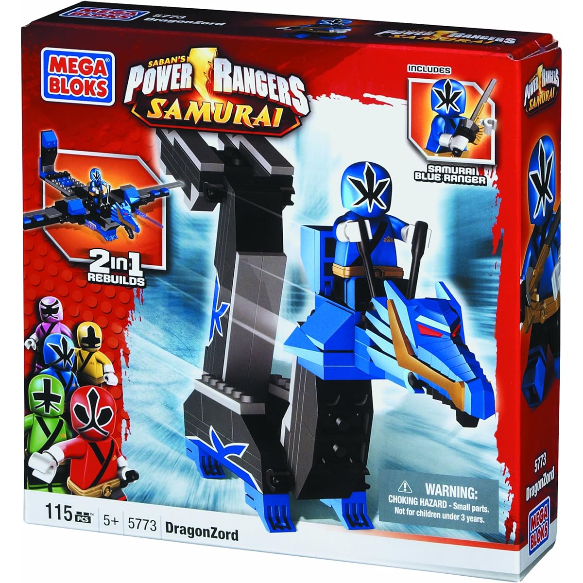 Megabloks - 05773u - construction game - power rangers zord - blue
