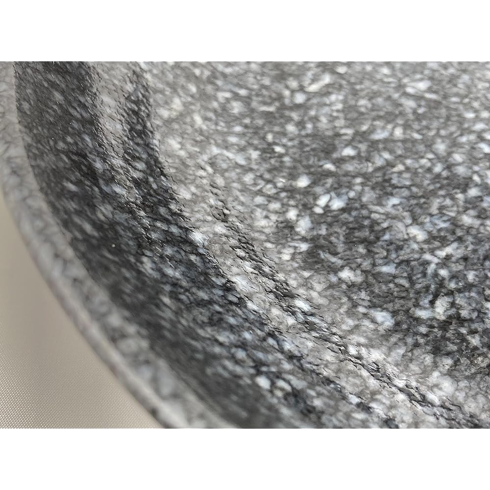 MARUKEI Round Plate / 23cm Round Deep Plate 1L Stone Grain Made in Japan Unbreakable Dishwasher Safe Stackable "Takumi-an" D258 ISM 5 Piece Set [Commercial Set]