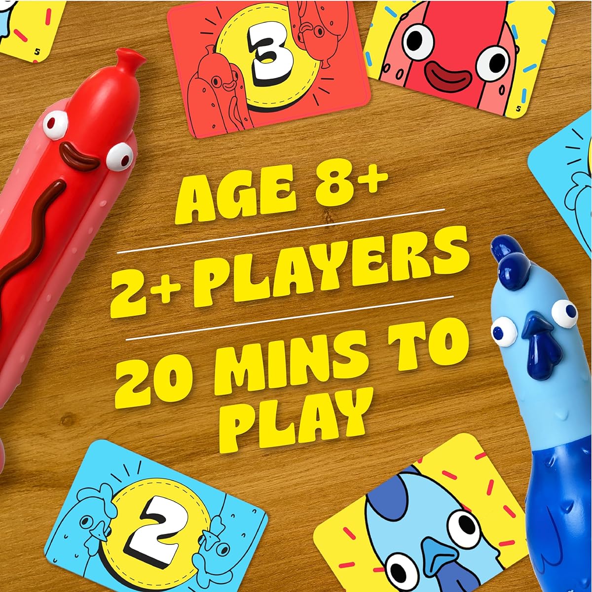 Big Potato Chicken vs Hotdog Ultimate Challenge Party Game Flip-Flop Family Game Night Board Game
