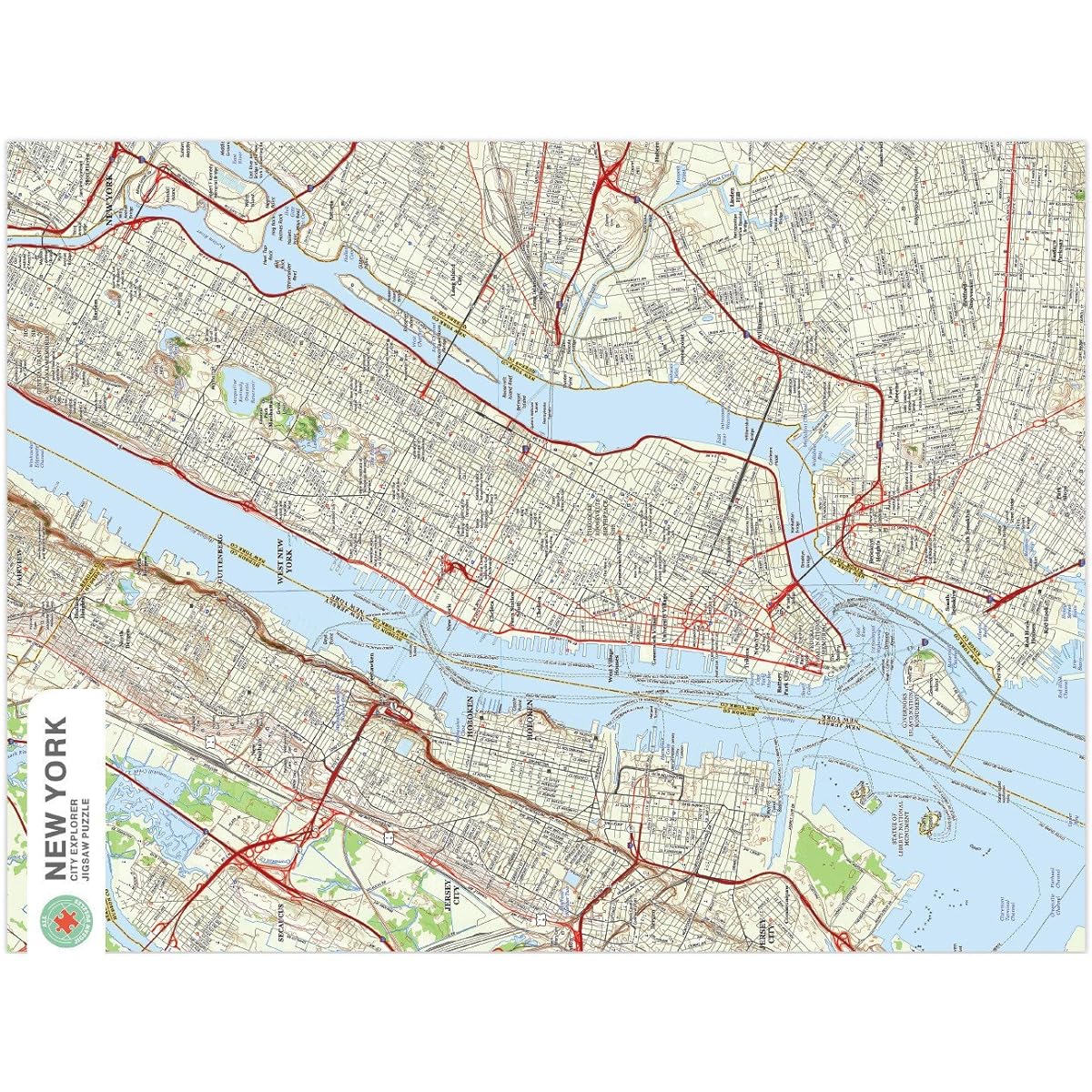 New York City Map 1000 Piece Jigsaw Puzzle