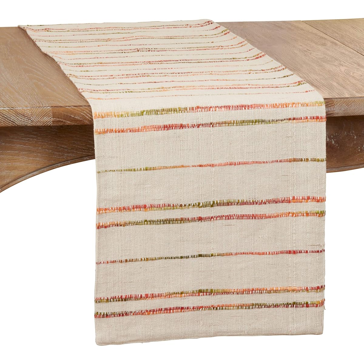 SARO LIFESTYLE Ameri Collection Woven Line Table Runner 16"x54" Natural
