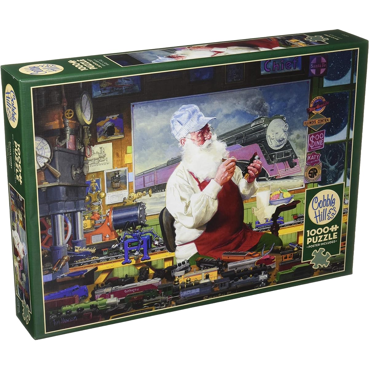 Cobble Hill 1000 Piece Jigsaw Puzzle Santa and His Train Christmas Puzzle