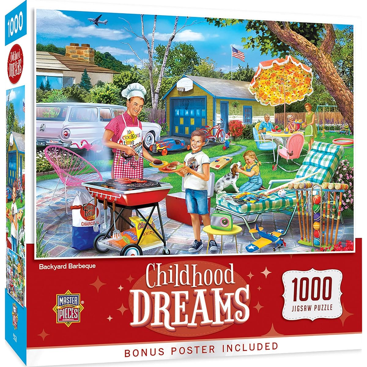 Masterpieces 1000 Piece Jigsaw Puzzle for Adults, Family and Kids - Backyard Barbecue, 19.25"x26.75"