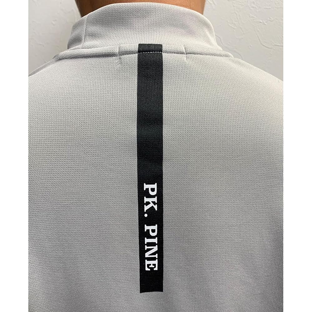 [PK. PINE] Golf T-shirt, Sweat T-shirt, Golf Wear, Mock Neck, Short Sleeve, Men's, Absorbent, Quick Drying, Used by Former Professional Baseball Players