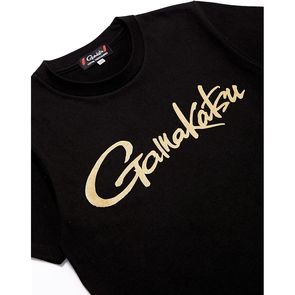 Gamakatsu T-shirt (cursive logo) GM3576 Black Kids 110