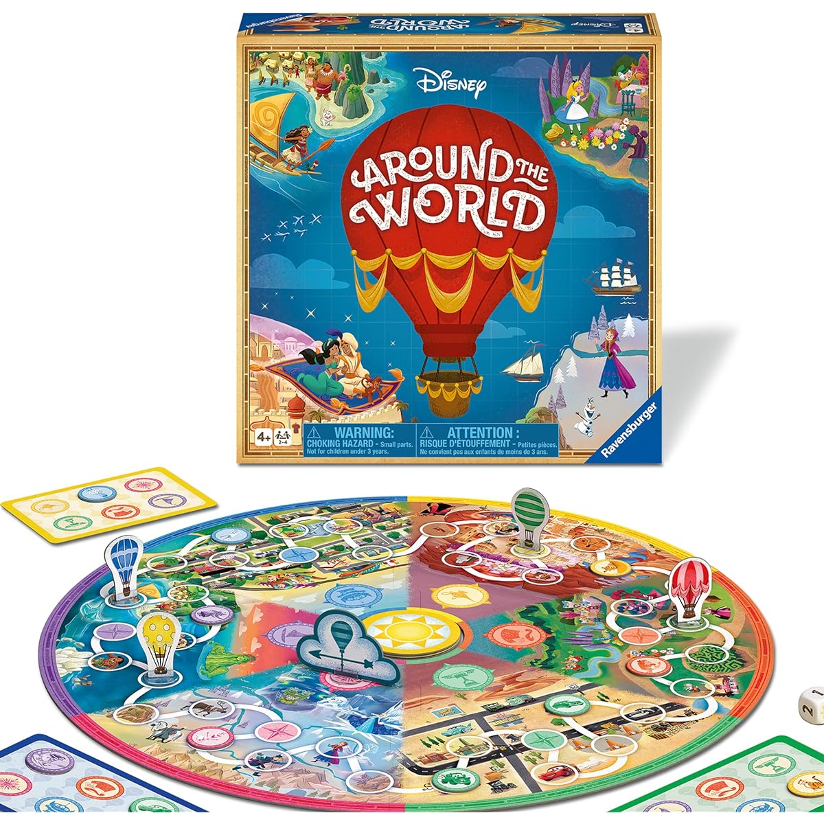 Ravensburger 22379 - Disney Around the World - The heavenly running and collecting game for 2-4 players ages 4 and up with the most popular Disney characters and worlds