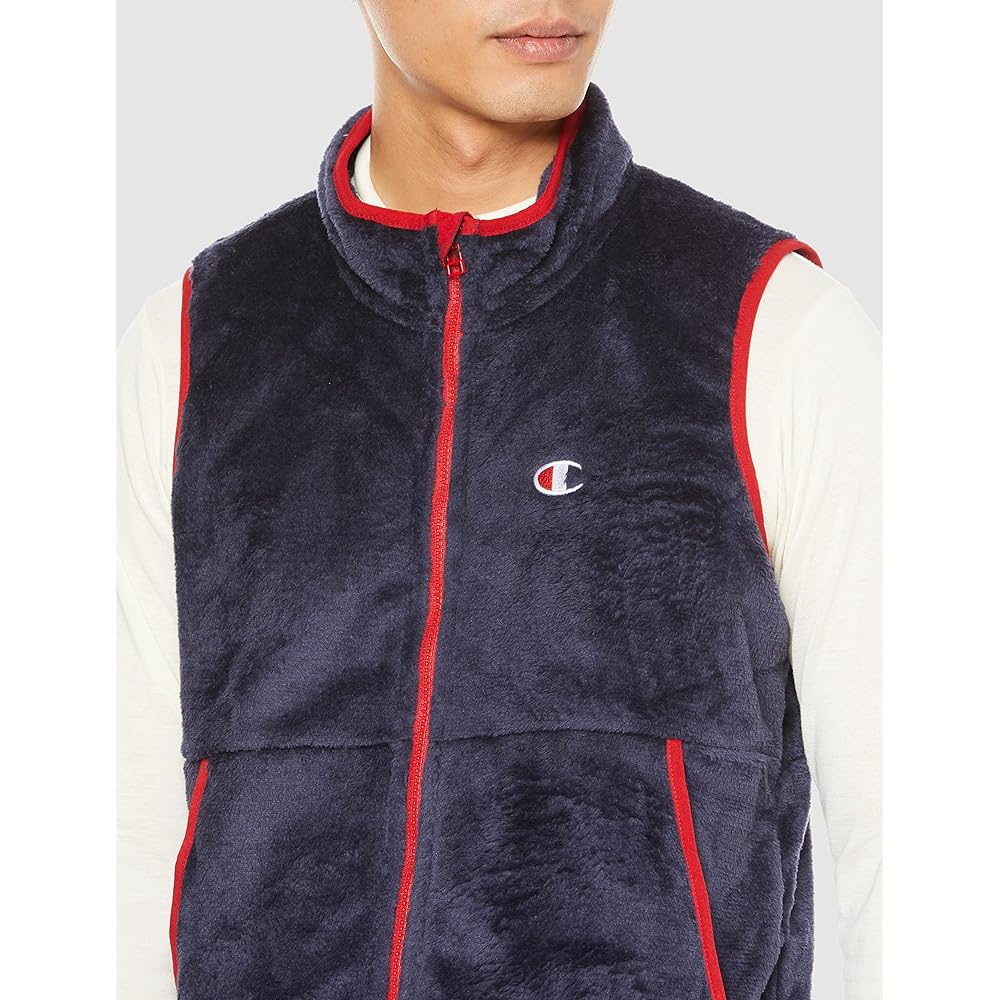 [Champion] Vest Sleeveless One Point Logo Zip Vest C3-WG604 Men's