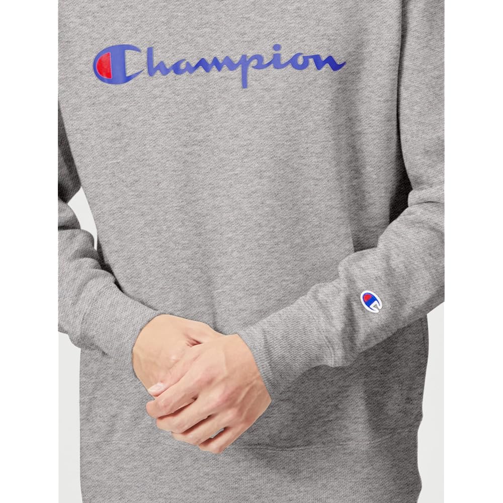 [Champion] Sweatshirt, Long Sleeve, Fleece, Round Neck, Script Logo, Crew Neck Sweatshirt, C8-W043Z Men's
