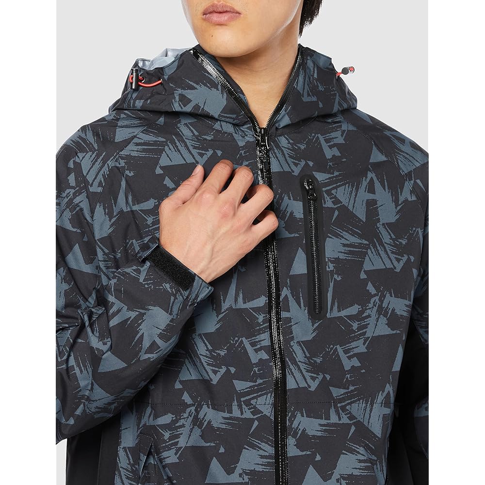 [A.D.One] Men's Rain Wear, Waterproof, Sports, Top and Bottom Set, Jacket, Pants, Stretch, Lightweight, Water Resistant ST-404, Long Sleeve, Commuting to Work, School, Bicycle, Mountain Climbing, Fishing, Outdoors, Heavy Rain, Bike Touring