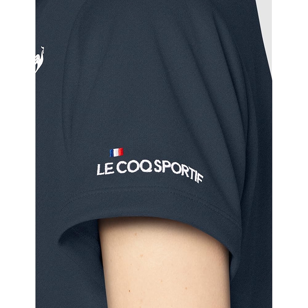 [Le Coq Sportif] Short Sleeve Game Shirt, Tennis Team, Practice Match, Sweat Absorbent, Quick Drying, UV Protection (UPF), Women's