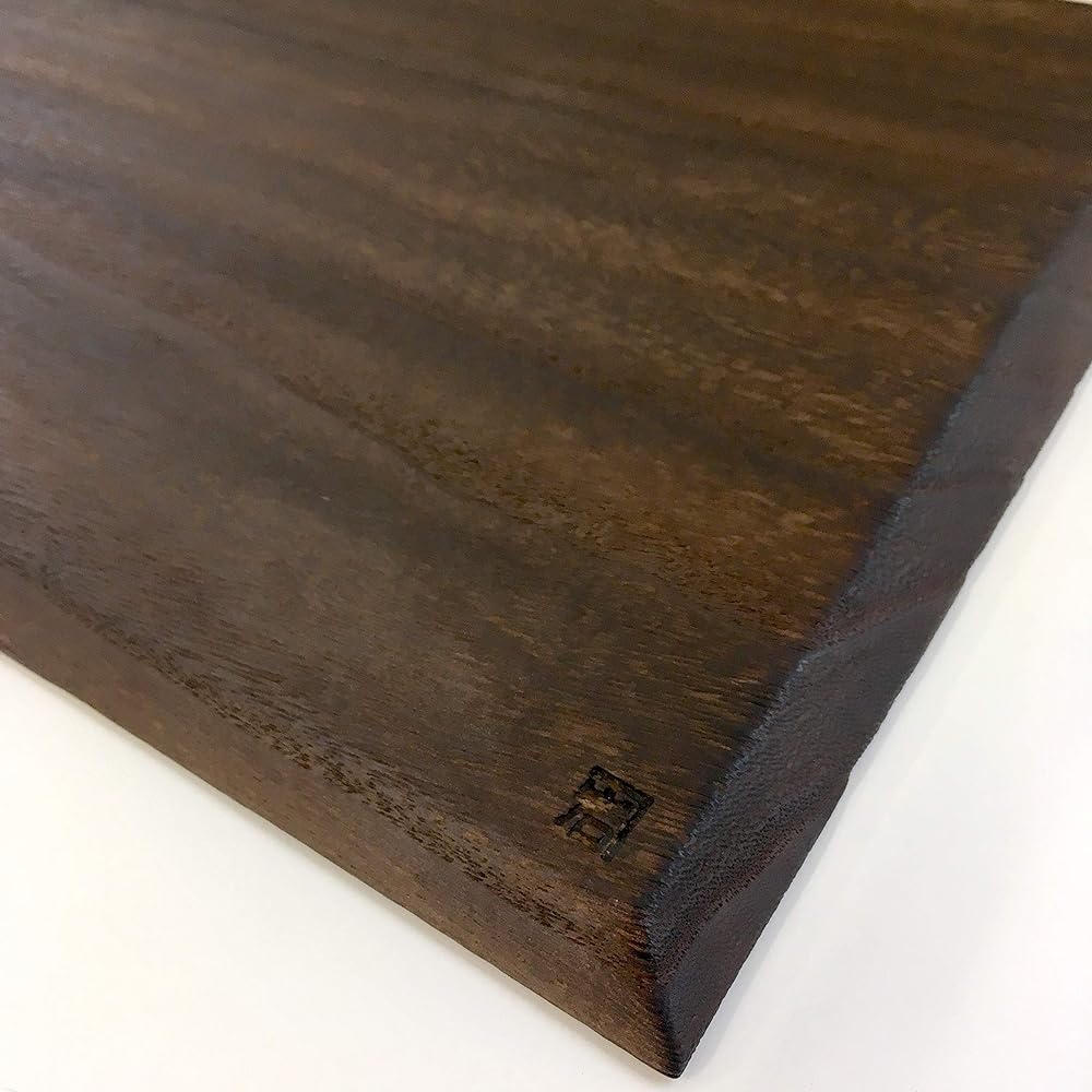 Placemat Long Angle Kanazawa Paulownia Crafts Kiyoshi Iwamoto Shoten Cafe Plate Baked Paulownia Wooden Made in Japan