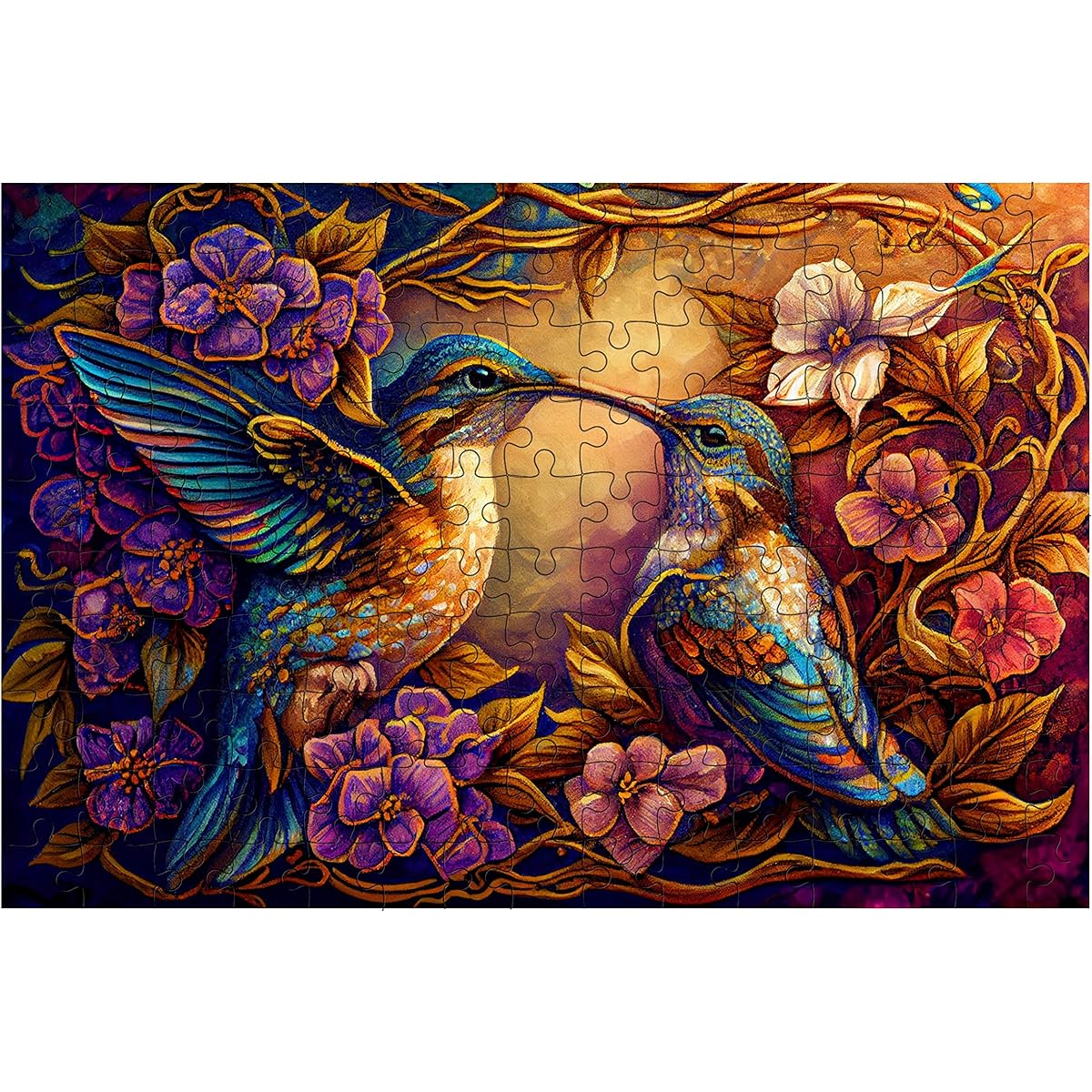 WOODBESTS Jigsaw Puzzle 1000 Pieces for Adults Hummingbird Puzzle Challenging Puzzle for Adults and Teens Family Game Birthday Gift